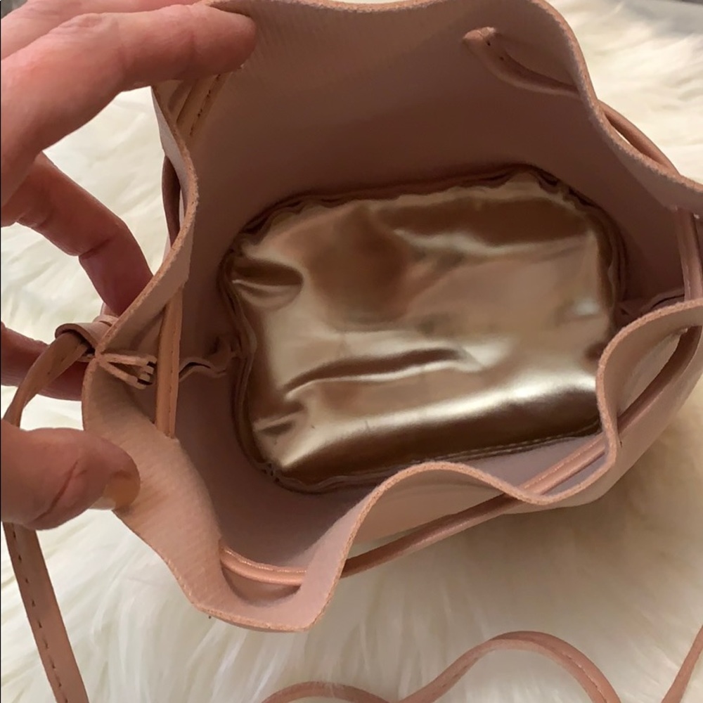 New! Pink Mini Bucket Bag W/Drawstring Closure - Picture 5 of 5